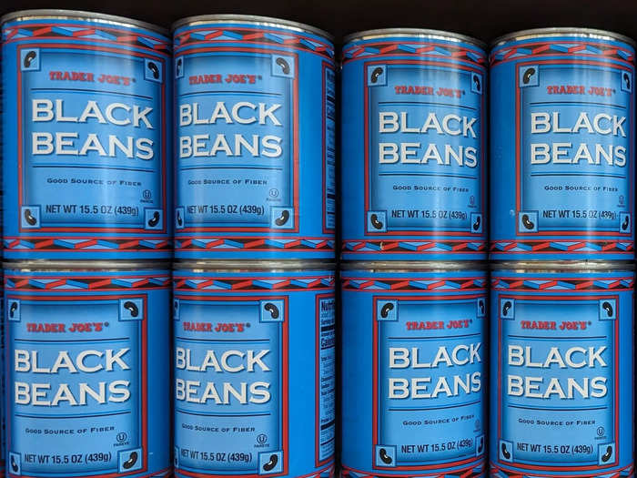 I always stock up on black and garbanzo beans. 