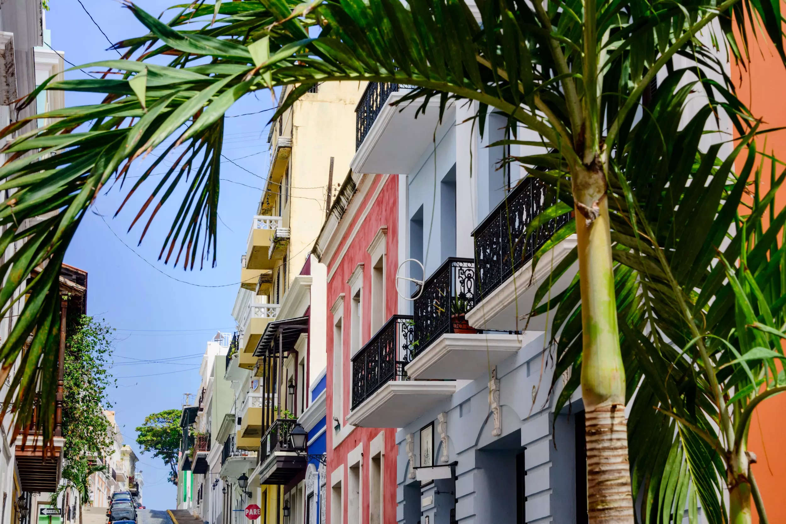 Houses in Old San Juan, Puerto Rico.