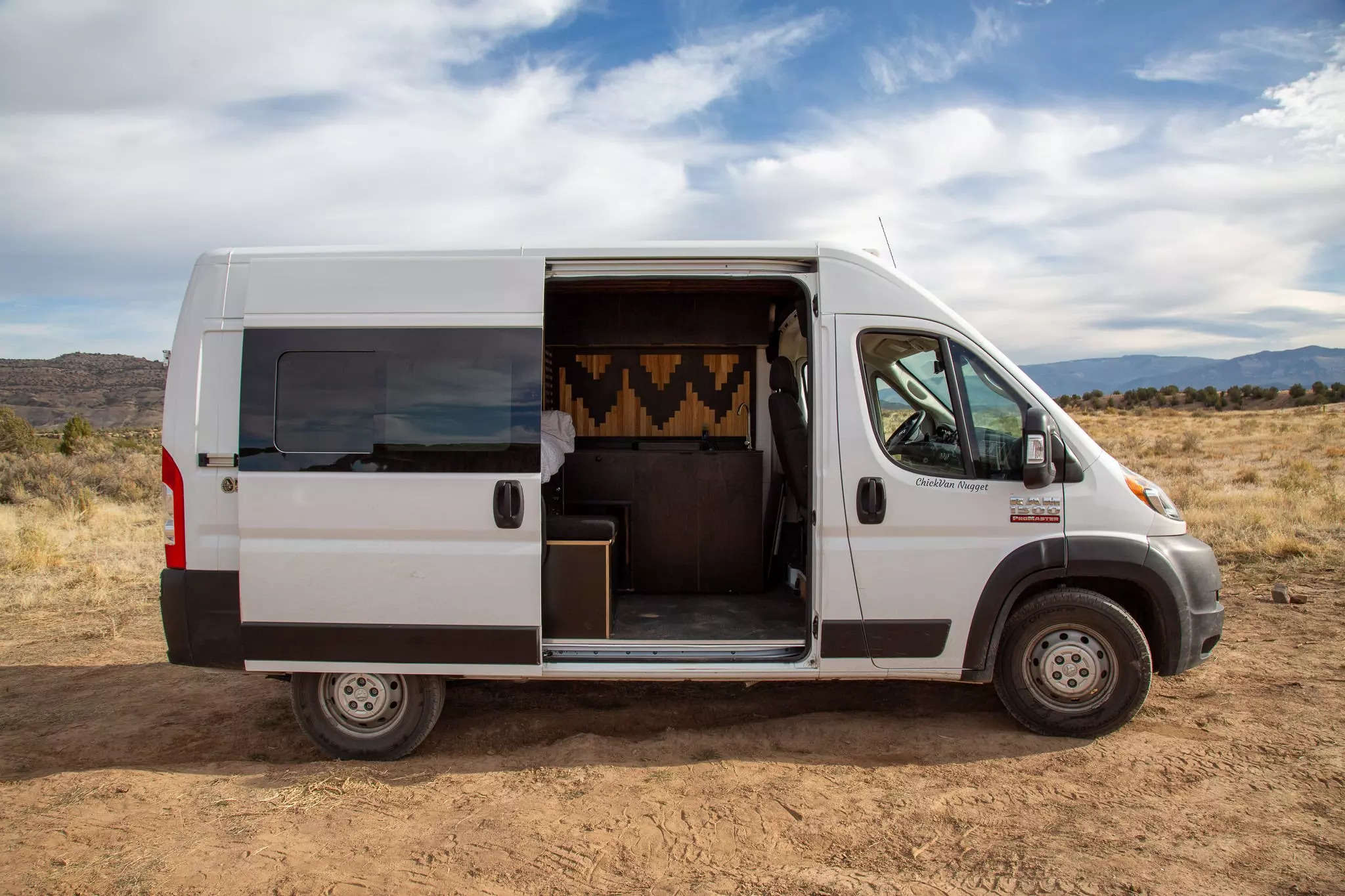 The Ram ProMaster the author rented from Native Campervans.