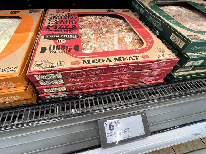 Included was this large take-and-bake pizza.