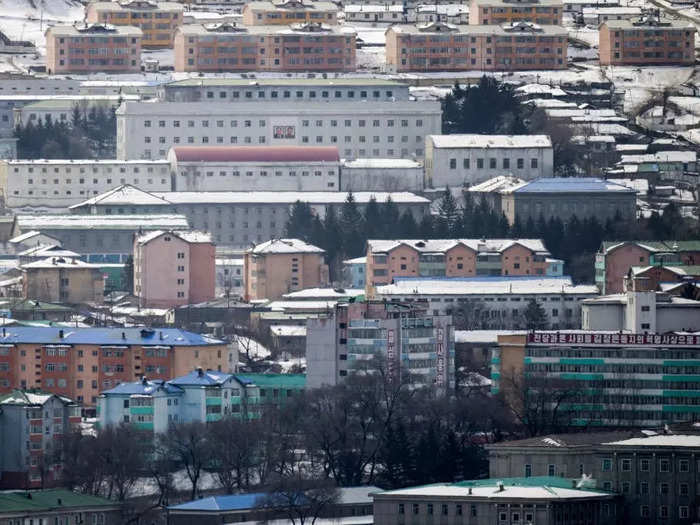 The North Korean city of Hyesan.