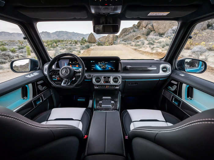 The bright G63 interior is getting some techy upgrades