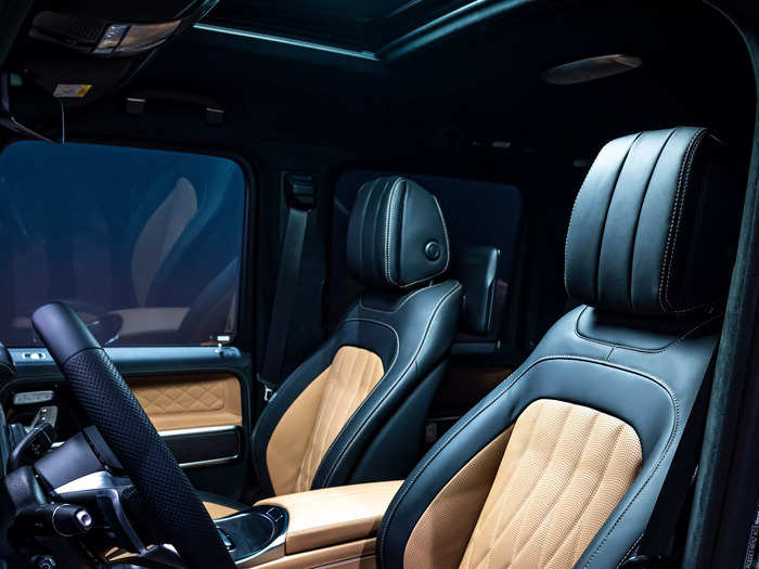 The interior of the G550 is decked out in customizable Nappa leather upholstery 