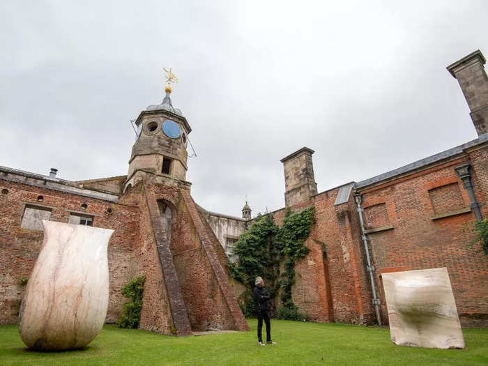 In 2020, artist Anish Kapoor displayed a collection of outdoor sculptures throughout the estate