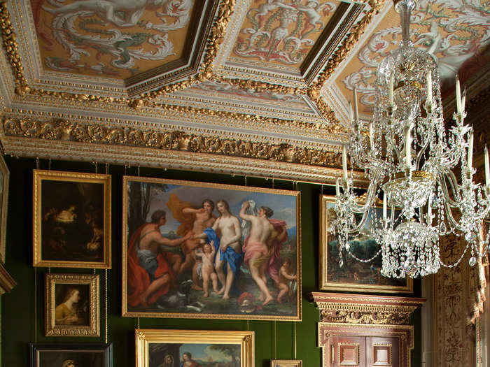 The 28,000-square-foot estate features 106 rooms full of priceless art pieces and antique furniture, such as the White Drawing Room.