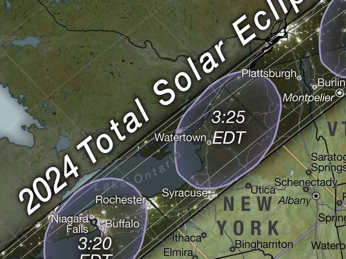 Totality across New York