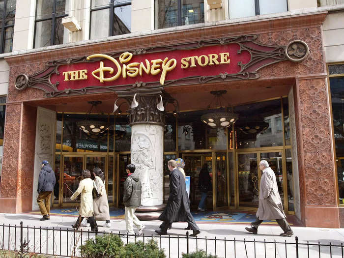 Some stores had cartoon-inspired exteriors, while others were more upscale. But every entrance featured an intricate Disney design.