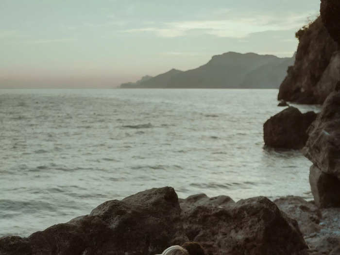 This intimate photo was taken in Positano, Italy.