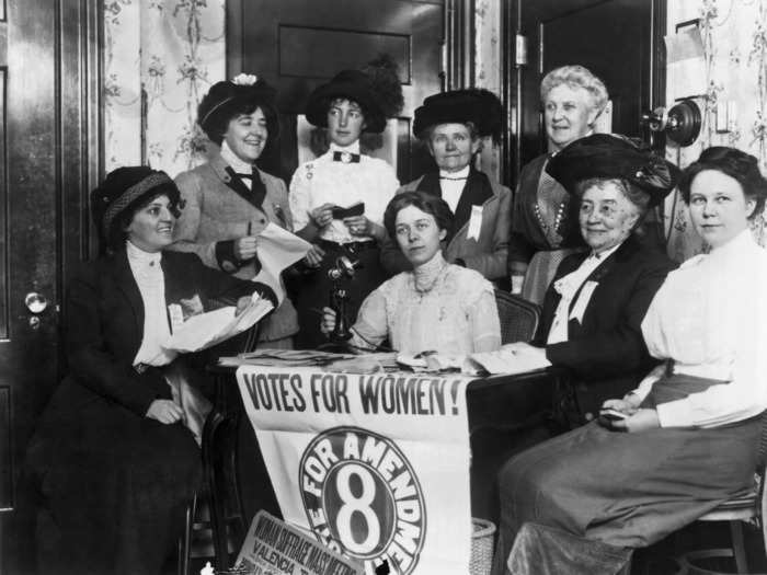 The 19th Amendment, which gave women the right to vote, was passed over 100 years ago — although it would be many decades before all women could vote.