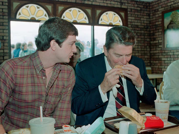 Even then-President Ronald Reagan was photographed chowing down on a McDonald