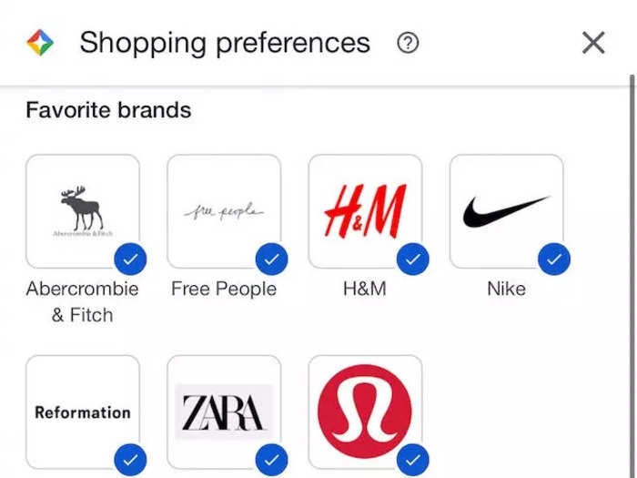 You can review your shopping preferences in the settings and edit your likes