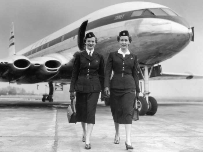 Flight attendants used to be referred to as "air hostesses."