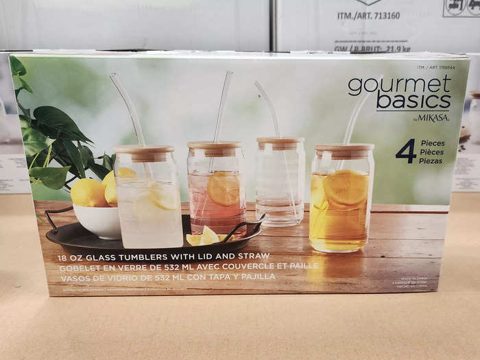 Serve springtime beverages in the Gourmet Basics by Mikasa glass tumblers.