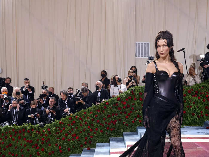 Bella Hadid was also in attendance that year. She said her Burberry corset and the high-stress environment contributed to her anxiety on the red carpet.