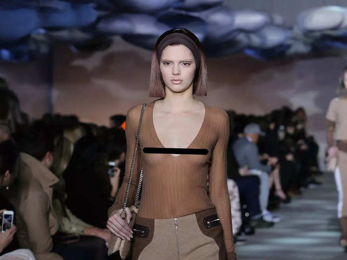 Kendall Jenner, on the other hand, was "pretty chill" when asked to wear a see-through shirt during her first fashion show.