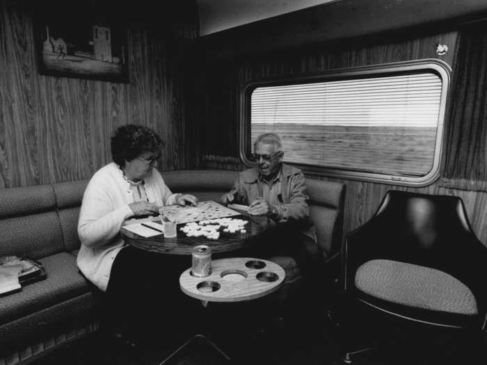 In 1992, the first-class lounge on Indian Pacific trains offered entertainment in the form of board games like Scrabble.