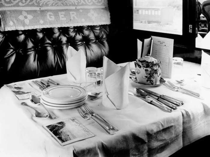 In 1912, meals on the Great Eastern Railway