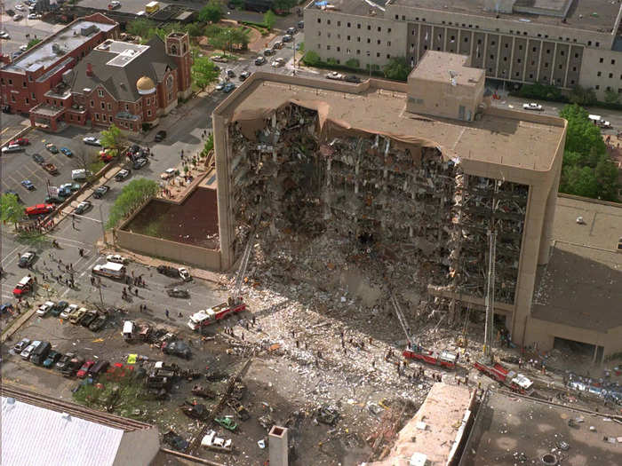 In 1995, Timothy McVeigh parked a truck filled with explosives in front of a federal building in Oklahoma City, killing 168 people.