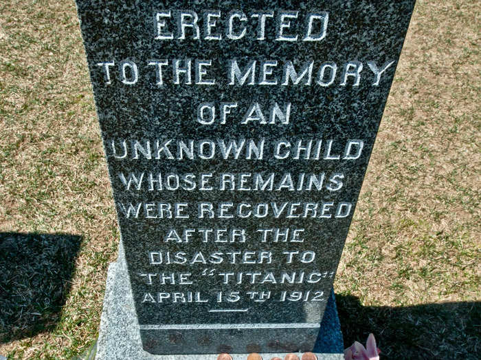 Of the 1,500-plus who perished, only 300 bodies were recovered. One was called the "Unknown Child" and wasn