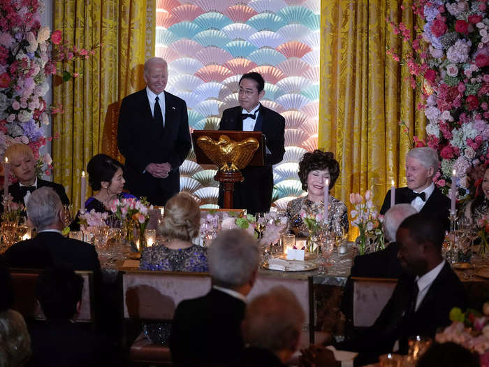 President Biden hosted the event in honor of the Japanese prime minister, Fumio Kishida