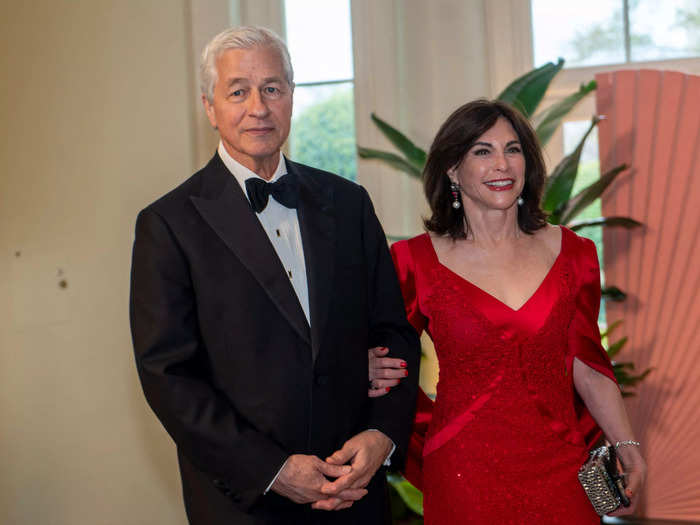 Jamie Dimon, CEO of JPMorgan, and his wife, Judy Dimon