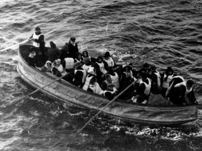 Of the 2,200 or so people aboard the Titanic, only around 700 people made it into lifeboats.