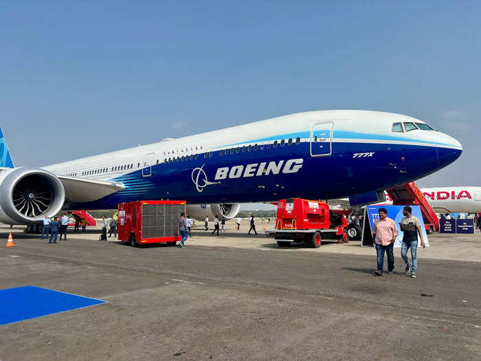 The 777-9 is the largest of the two widebody families, boasting a length of nearly 252 feet and space for up to 426 passengers in two classes.