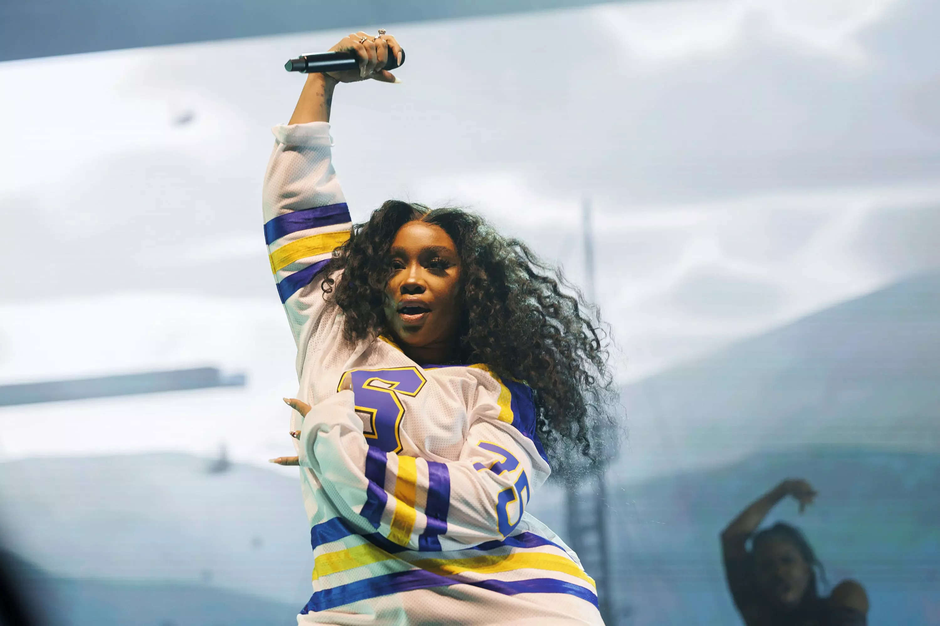 SZA performs at the United Center on Feb. 22, 2023, in Chicago.