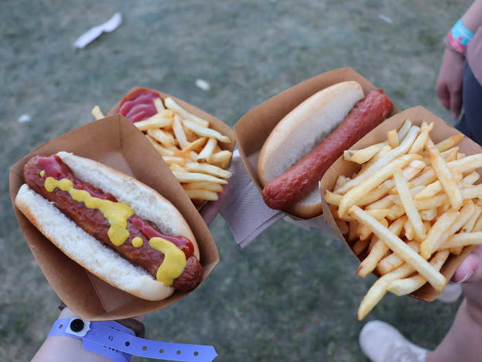 For our second rodeo in 2023, we kicked off the weekend by paying $45 for two basic hot dogs and two sides of fries.