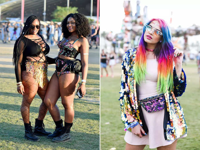 Gems, sparkles, and bright colors became synonymous with Coachella in 2018.