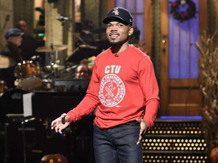 Chance the Rapper hosted and performed on the October 26, 2019, episode of season 45.