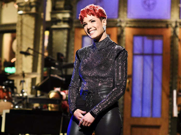 After performing the year prior, Halsey took on hosting duties as well on February 9, 2019, in season 44.