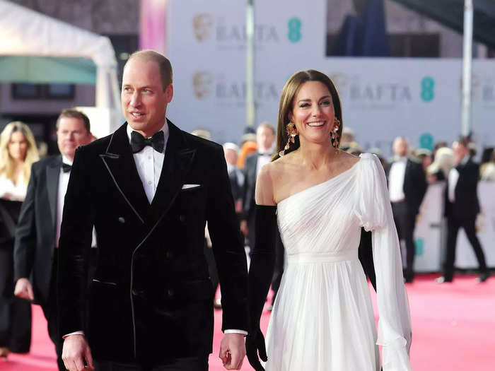 Kate rewore a one-shoulder Alexander McQueen dress to the 2023 BAFTAs.
