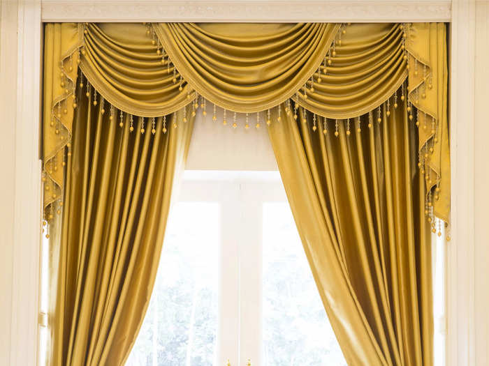 Frilly draped curtains are relics of the past.