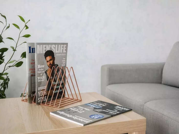 Stacks of magazines and catalogs are just causing clutter, no matter how stylishly they