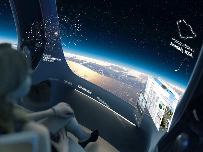 One of the most intriguing features is its plans for augmented reality, like showing differing constellations in the sky or where on Earth the capsule is flying over. 