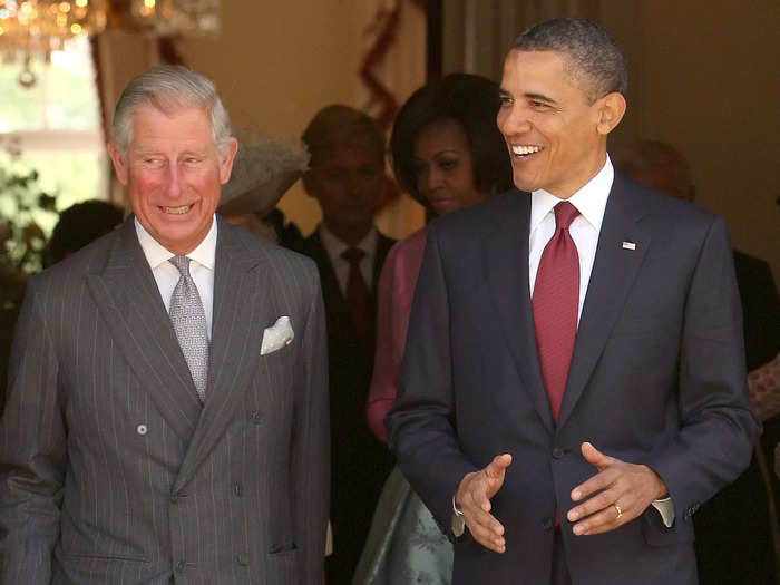 Charles spent more time with the Obamas during their UK state visit.