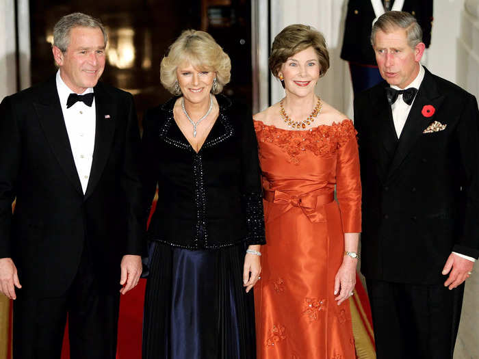 Two years later, the Bushes hosted Charles and Camilla for a state dinner at the White House.