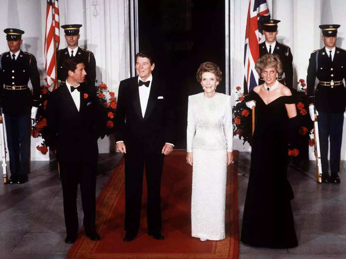 The Reagans returned the favor in 1985 by hosting then-Prince Charles and Princess Diana at a White House state dinner.