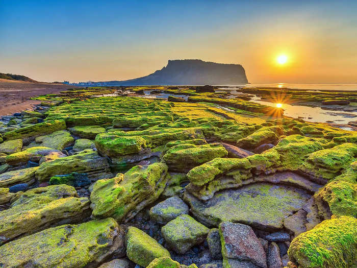 Jeju Island in South Korea is also known for its spectacular lava tubes: caves formed by cooling lava.