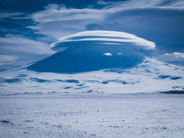 Mt. Erebus in Antarctica dates back 1.3 million years.
