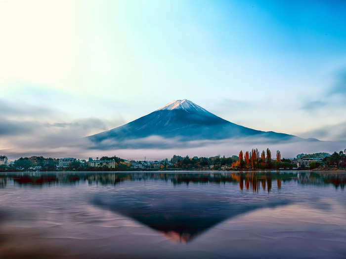 Mount Fuji in Honshu, Japan, is an active volcano, last erupting in 1707.