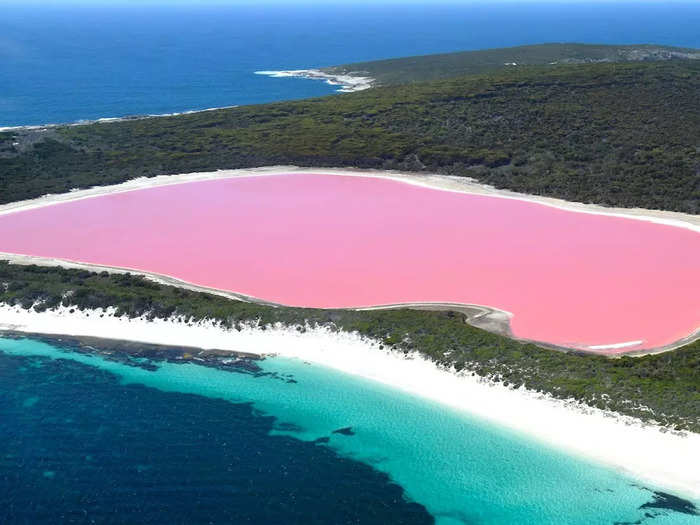 The bubble-gum pink Lake Hillier in Australia is a mystery.