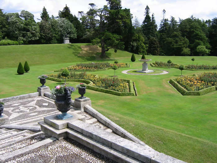 Located in Enniskerry, Ireland, the Powerscourt Gardens date back to the 13th century.