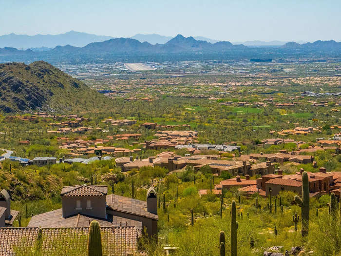 In the most expensive village, Silverleaf, my tour guide drove us up into the mountains to see the highest properties in the community.