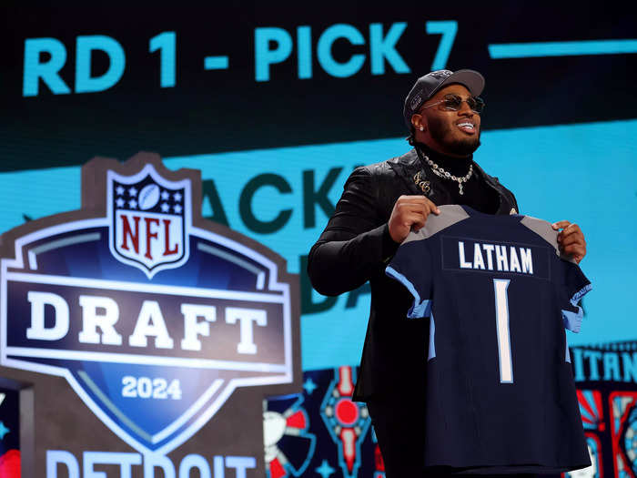 The Tennessee Titans selected JC Latham, offensive tackle, with the No. 7 pick.