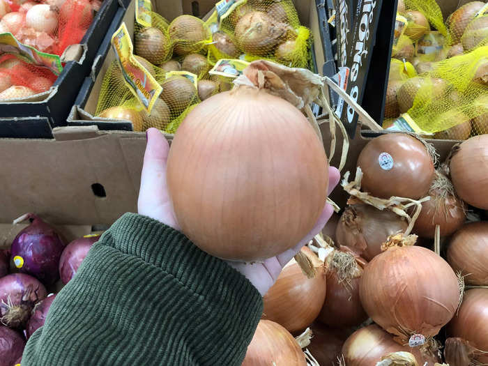 Trader Joe’s onions are huge and cheap.