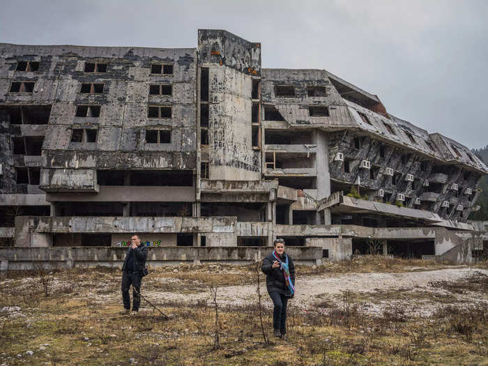 This hotel, which was built as part of the Olympic Village, was turned into a prison during the war.