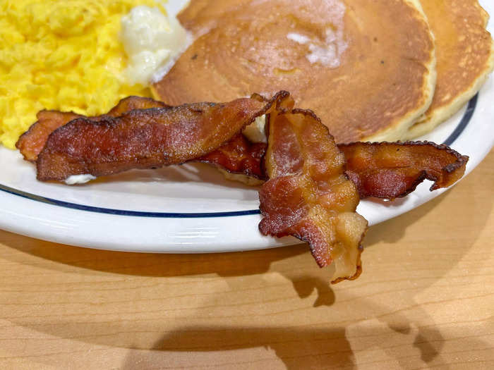 The bacon from IHOP wasn’t as crispy as I wanted it to be. 