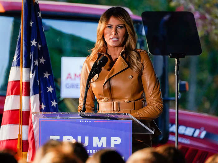 November 2, 2020: Melania gave her final campaign speech before the election.